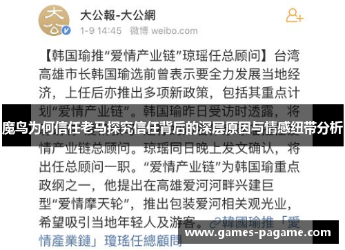 魔鸟为何信任老马探究信任背后的深层原因与情感纽带分析 魔鸟为何信任老马探究信任背后的深层原因与情感纽带分析